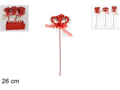 SPILLONE LOVE LEGNO CON FIOCCO