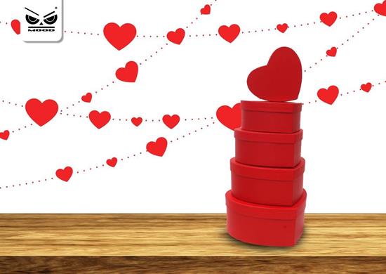 SCATOLA CUORE ROSSO 13cm