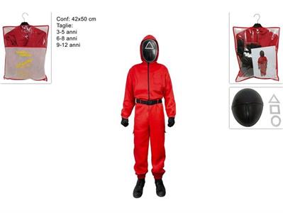 COSTUME PERSONAGGIO BIMBO + MASCHERA C/ADESIVI TG.ASS.