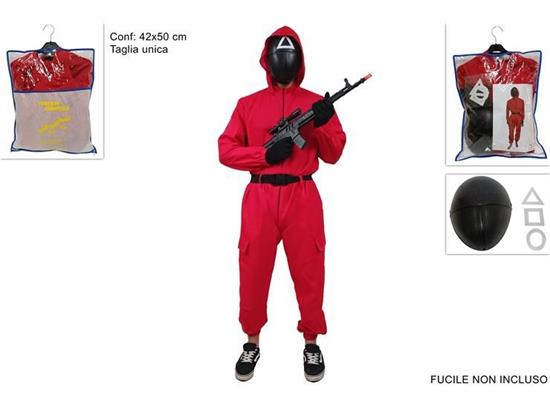 COSTUME PERSONAGGIO ADULTO + MASCHERA C/ADESIVI