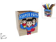 PORTAPENNE PAPA' IN LEGNO