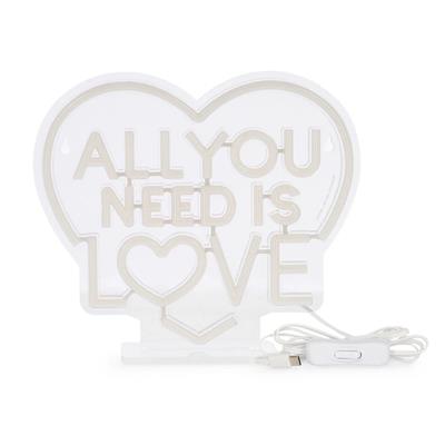 LAMPADA LED IT'S A SIGN LEGAMI - ALL YOU NEED IS LOVE