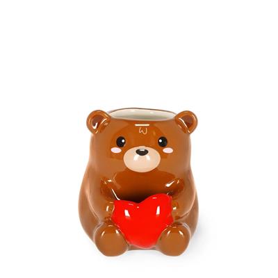PORTAPENNE DESK FRIENDS CERAMICA - TEDDY BEAR