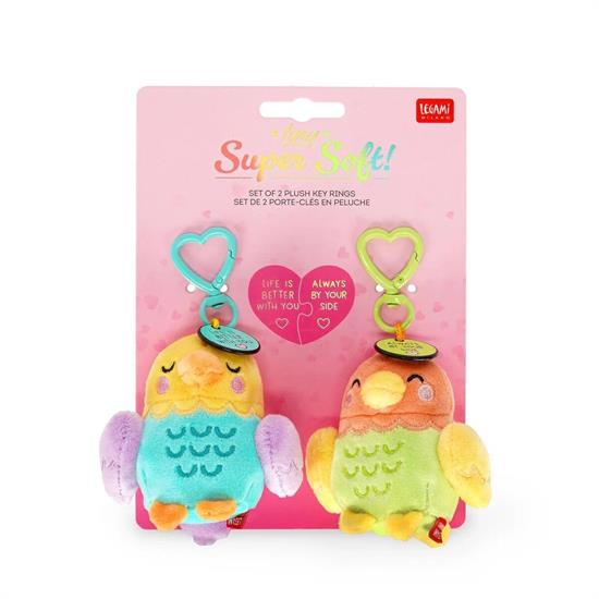 PORTACHIAVI PELUCHE 2pz TINY LEGAMI - LOVE BIRDS limited edition