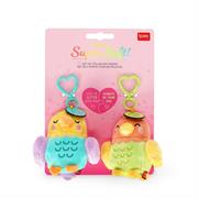 PORTACHIAVI PELUCHE 2pz TINY LEGAMI - LOVE BIRDS limited edition