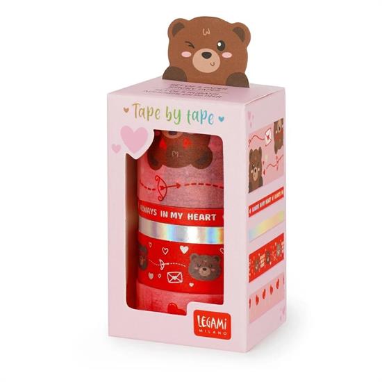 SET 5 NASTRI ADESIVI CARTA  LEGAMI - TEDDY BEAR