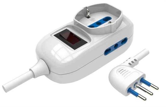 MULTIPRESA 3 POSTI (1 SCHUKO + 2 BIPASSO) SPINA 10A 1,5mt