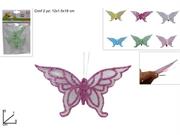 FARFALLA IN BLISTER 2pz ORGANZA COL.ASS.