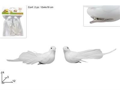 COLOMBA C/PINZETTA 12cm 2pz