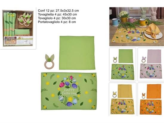 SET TAVOLA 12pz DEC.PASQUA UOVA