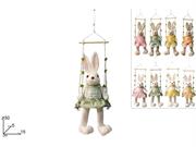 CONIGLIO PELLICCIA 35cm SU ALTALENA