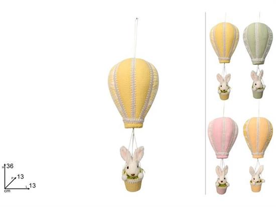 MONGOLFIERA C/CONIGLIO 36cm