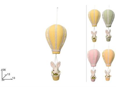 MONGOLFIERA C/CONIGLIO 36cm