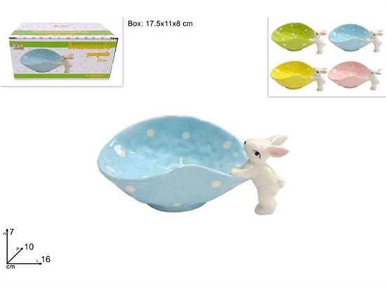 VASSOIO CERAMICA C/CONIGLIETTO 16cm