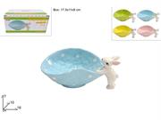 VASSOIO CERAMICA C/CONIGLIETTO 16cm