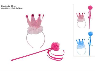 BACCHETTA + CERCHIETTO PRINCIPESSA C/DIAMANTI