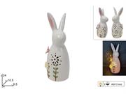 CONIGLIO CERAMICA C/LUCE 24cm