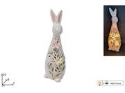 CONIGLIO CERAMICA C/LUCE 23cm