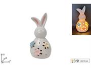 CONIGLIO CERAMICA 15cm C/LUCE