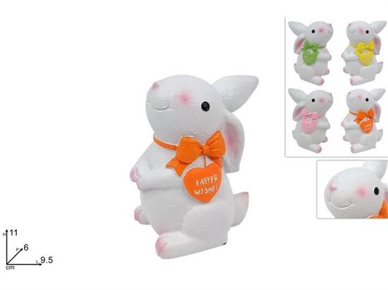 CONIGLIO 11cm C/FIOCCO COL.ASS.