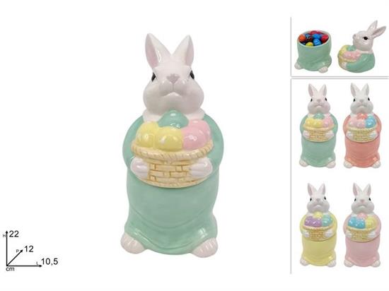 BARATTOLO CONIGLIO C/CESTO UOVA 22cm