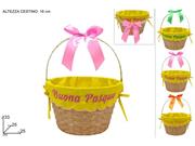 CESTA TONDA BUONA PASQUA C/MANICO 25x16x33cm