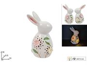 CONIGLIO 18cm CERAMICA C/LUCE ASS.