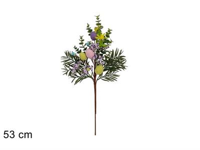 STELO C/UOVA E PERLINE COLORATE 53cm