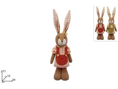 CONIGLIO 71cm C/VESTITO ASS.