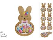 TAGLIERE CONIGLIO LEGNO E CERAMICA