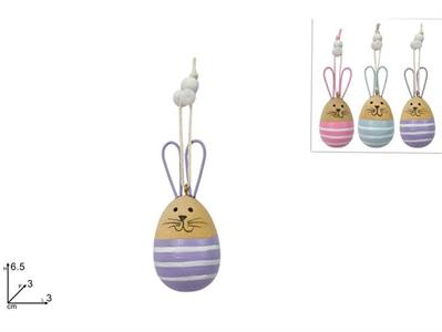 APPENDINO UOVO CONIGLIO IN LEGNO