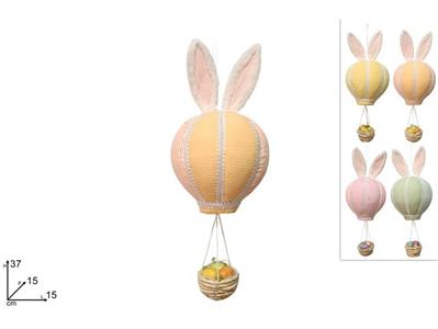 MONGOLFIERA ORECCHIE CONIGLIO 37cm COL.ASS.