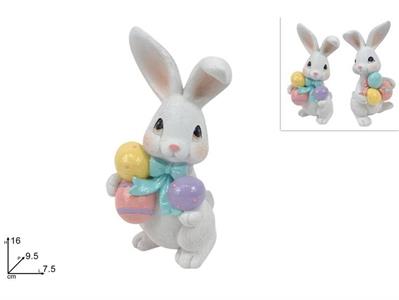 CONIGLIO 16cm C/3 UOVA ASS.