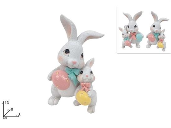 CONIGLI C/2 UOVA 13cm