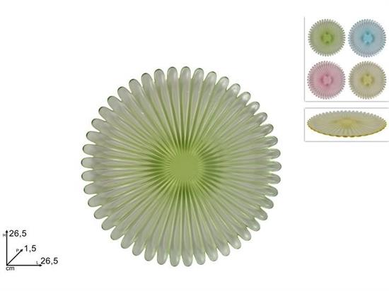 PIATTO VETRO COL.ASS. 26cm