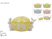 BARATTOLO UOVO C/CONIGLI 14cm ASS.