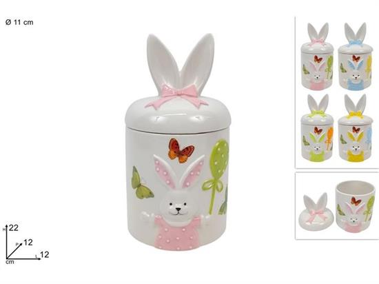 BARATTOLO C/TAPPO ORECCHIE CONIGLIO 11cm