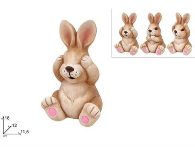 CONIGLIO SEDUTO 18cm ASS.