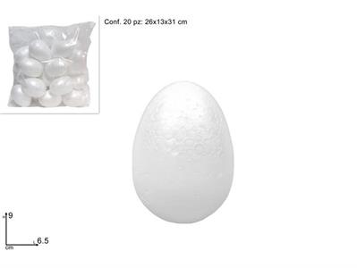 UOVA POLISTIROLO 9cm 20pz