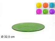 C/TAVOLA VETRO COL.ASS. 32cm