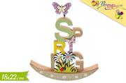 DECORAZIONE SCRITTA SPRING LEGNO 18x22cm