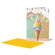 BIGLIETTO COMPLEANNO ICE CREAM