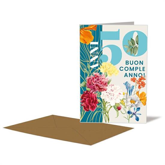 BIGLIETTO 50 ANNI AZZURRO
