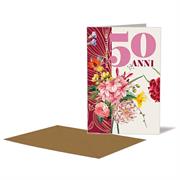 BIGLIETTO 50 ANNI ROSA