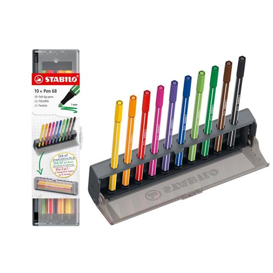 STABILO CLICK SET PEN68 10pz