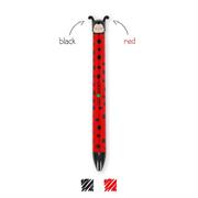 PENNA SFERA DUE COLORI CLICK&CLACK - LADYBUG - ink nero e rosso
