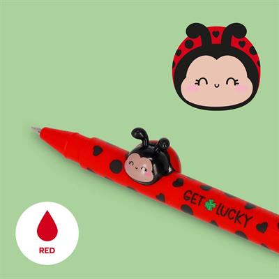 PENNA GEL LEGAMI LOVELY FRIENDS - LADYBUG - ink rosso