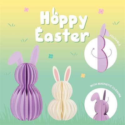 CONIGLIETTI PIEGHEVOLI 2pz IN CARTA HOPPY EASTER LEGAMI
