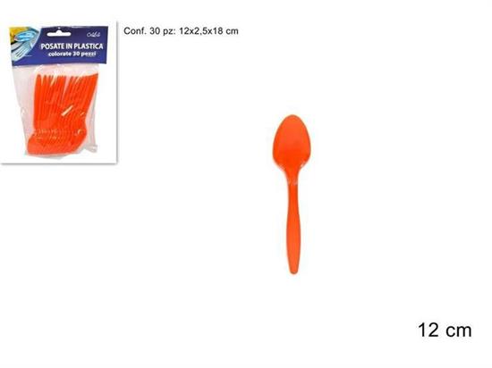 CUCCHIAINI PL. ARANCIO 30pz