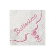 MINI TOVAGLIOLI BATTESIMO ROSA 20pz.